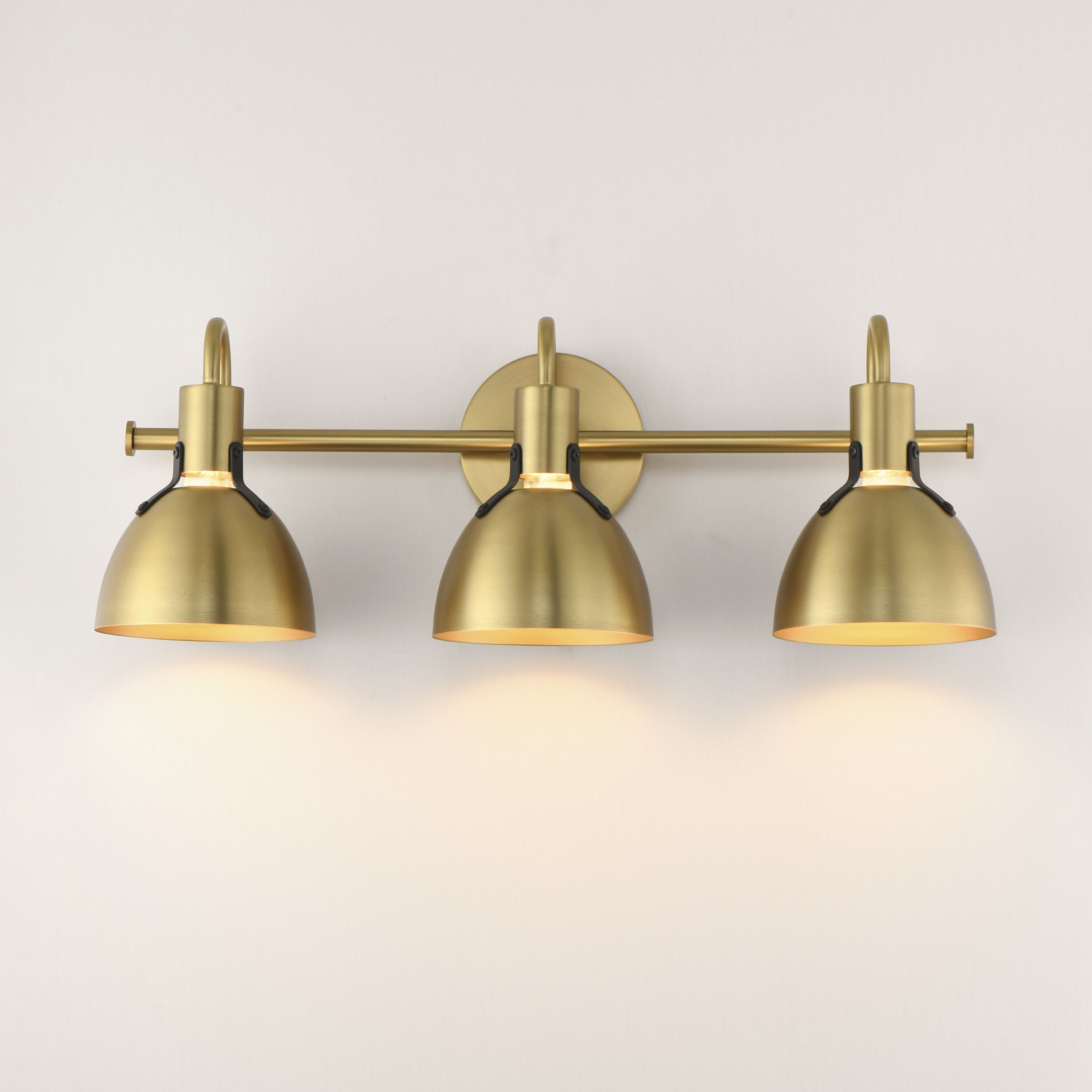 Dusk 3 Light 24 inch Satin Brass Bath Vanity Wall Light