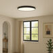 Trim LED 16 inch Black Flush Mount Ceiling Light