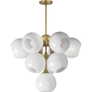 Neve 10 Light 27.5 inch Natural Aged Brass Multi-Light Pendant Ceiling Light