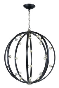 Equinox LED LED 40 inch Textured Black/Polished Nickel Single Pendant Ceiling Light