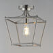 Clifton 1 Light 10 inch Satin Nickel Semi-Flush Mount Ceiling Light