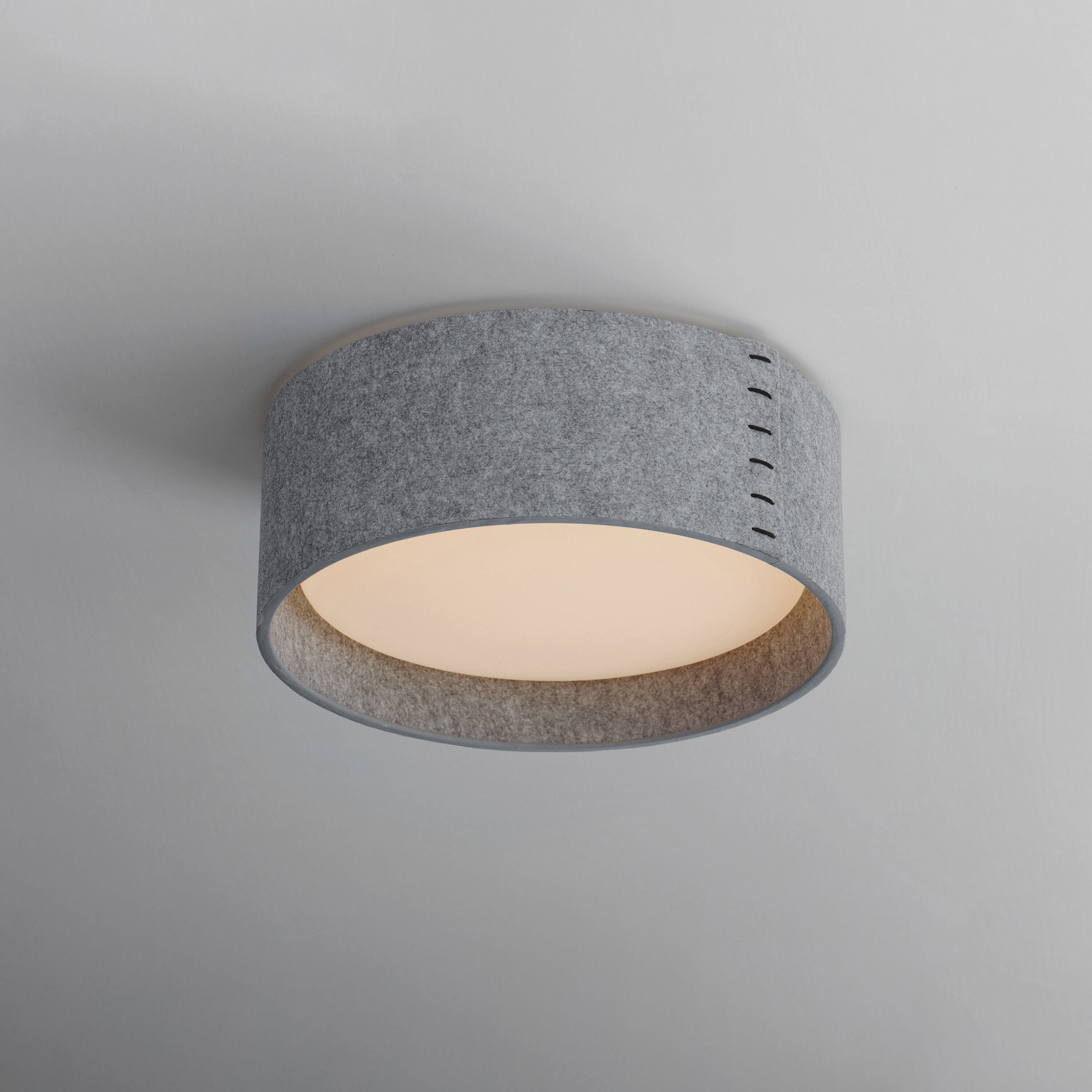 Prime LED 16 inch Flush Mount Ceiling Light in Gray Felt