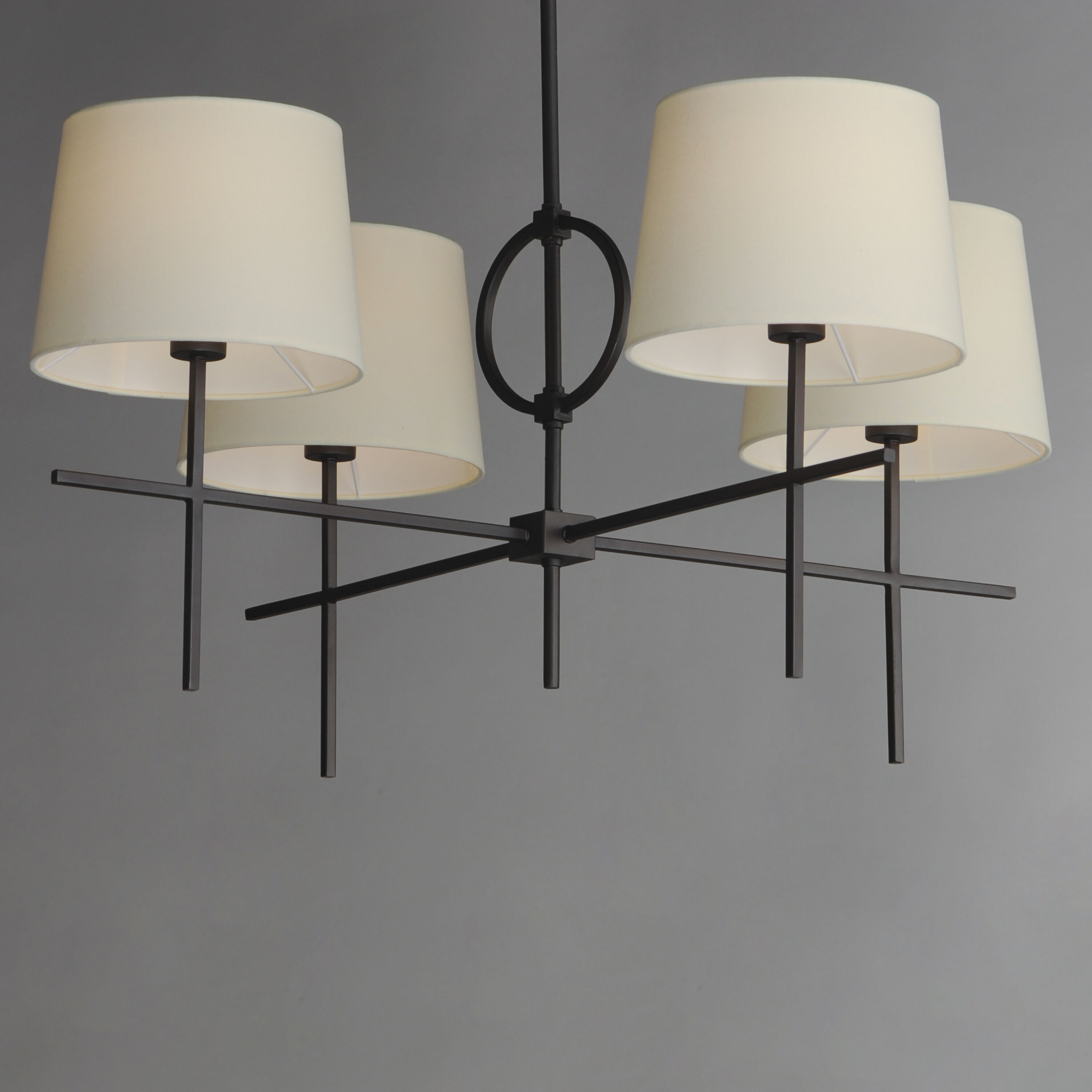 Paoli 4 Light 36 inch Charcoal Bronze Single-Tier Chandelier Ceiling Light