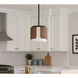 Draughtsman 2 Light 10 inch Walnut and Black Flush Mount Ceiling Light