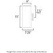 Outpost 2 Light 15 inch Brushed Aluminum Outdoor Wall Mount