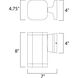 Lightray LED 8.25 inch Brushed Aluminum Outdoor Wall Mount