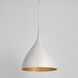 Fleur 1 Light 16.5 inch White and Gold Single Pendant Ceiling Light