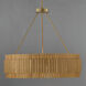 Satori 6 Light 30.75 inch Natural Aged Brass Drum Pendant Ceiling Light