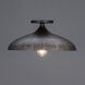 Fleur 1 Light 15.5 inch Black and Gold Flush Mount Ceiling Light