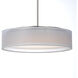 Prime LED 16 inch Satin Nickel Single Pendant Ceiling Light in White Organza