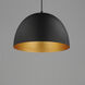 Tova 1 Light 13.5 inch Black and Gold Single Pendant Ceiling Light