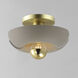 Poppy LED 11.75 inch Silver Gold and Satin Brass Flush Mount Ceiling Light