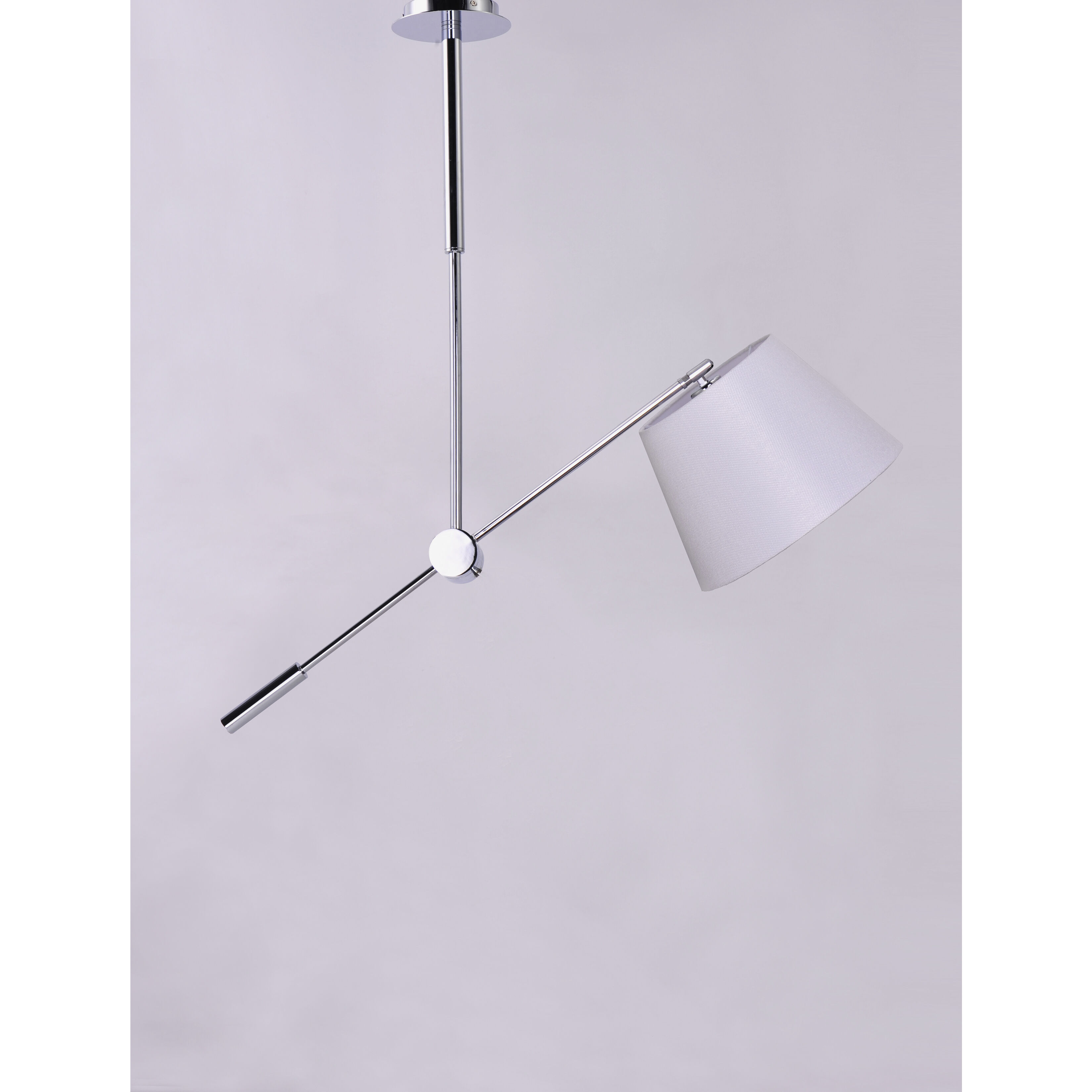 Hotel LED 11.75 inch Polished Chrome Single Pendant Ceiling Light