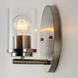Corona 1 Light 5 inch Satin Nickel Bath Vanity Wall Light in Clear