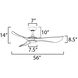 Keanu 56 inch Matte White and Teak Outdoor Ceiling Fan