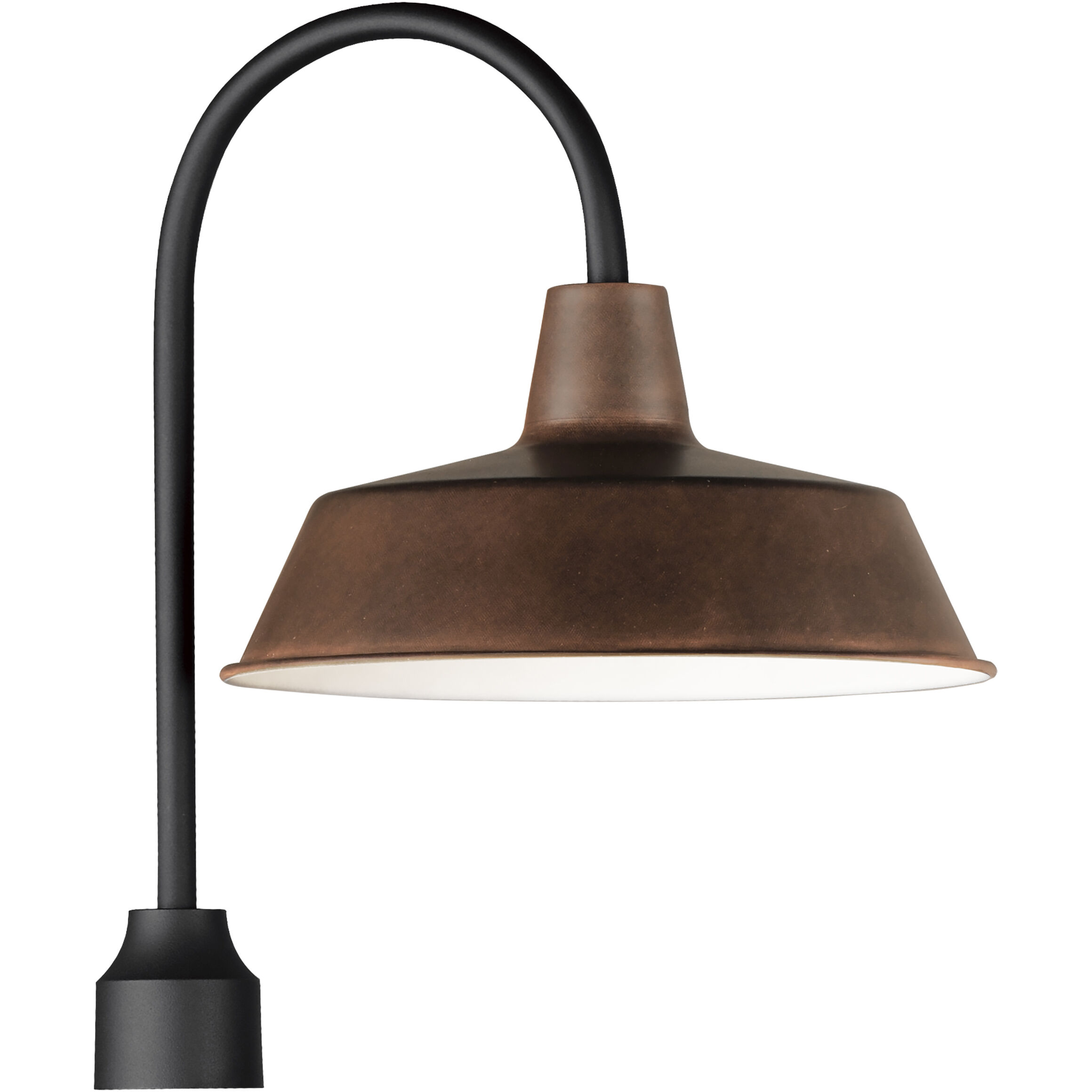 Pier M 1 Light 20.25 inch Empire Bronze with Black Outdoor Post Lantern in Empire Bronze and Black, Post Lantern
