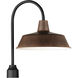 Pier M 1 Light 20.25 inch Empire Bronze with Black Outdoor Post Lantern in Empire Bronze and Black, Post Lantern