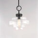 Harbor 1 Light 12 inch Black Single Pendant Ceiling Light