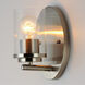 Corona 1 Light 5 inch Satin Nickel Bath Vanity Wall Light in Clear