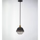 Portside 1 Light 10 inch Oil Rubbed Bronze/Antique Brass Outdoor Hanging Lantern