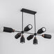 Pompeii 8 Light 49.5 inch Lava and Black Linear Pendant Ceiling Light