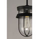 Breakwater 1 Light 7 inch Black Semi-Flush Mount Ceiling Light