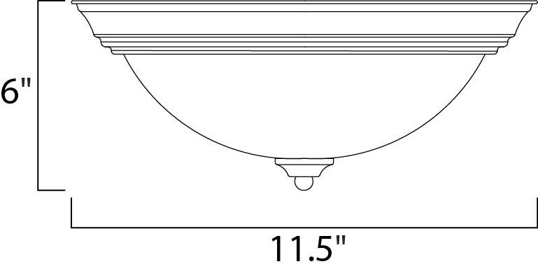 Outdoor Essentials - 194x 1 Light 12 inch Oil Rubbed Bronze Outdoor Ceiling Mount