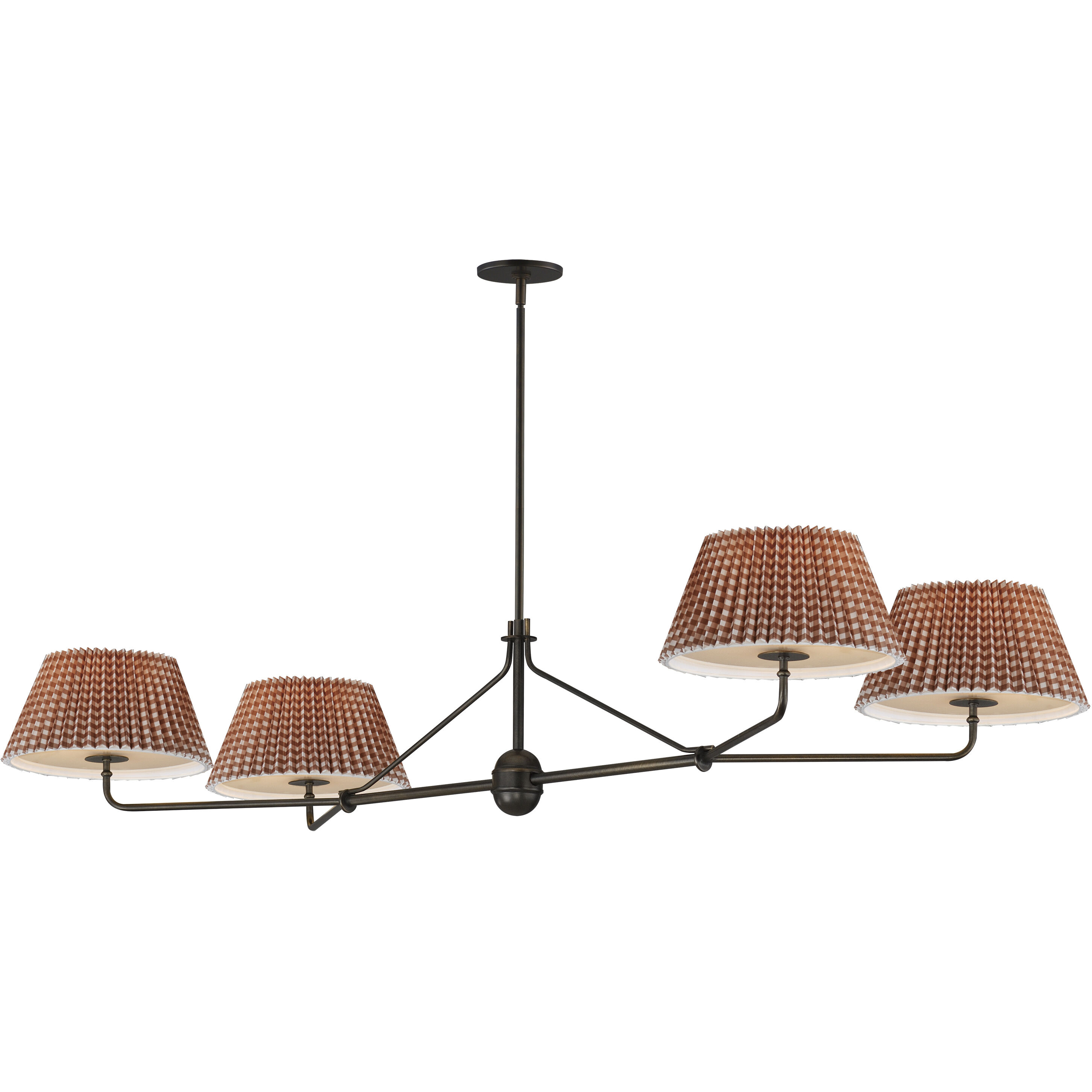 Dunbridge 4 Light 62 inch Antique Bronze Linear Pendant Ceiling Light