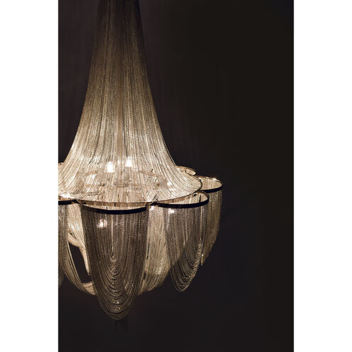 Chantilly 14 Light 34 inch Polished Nickel Single Tier Chandelier Ceiling Light