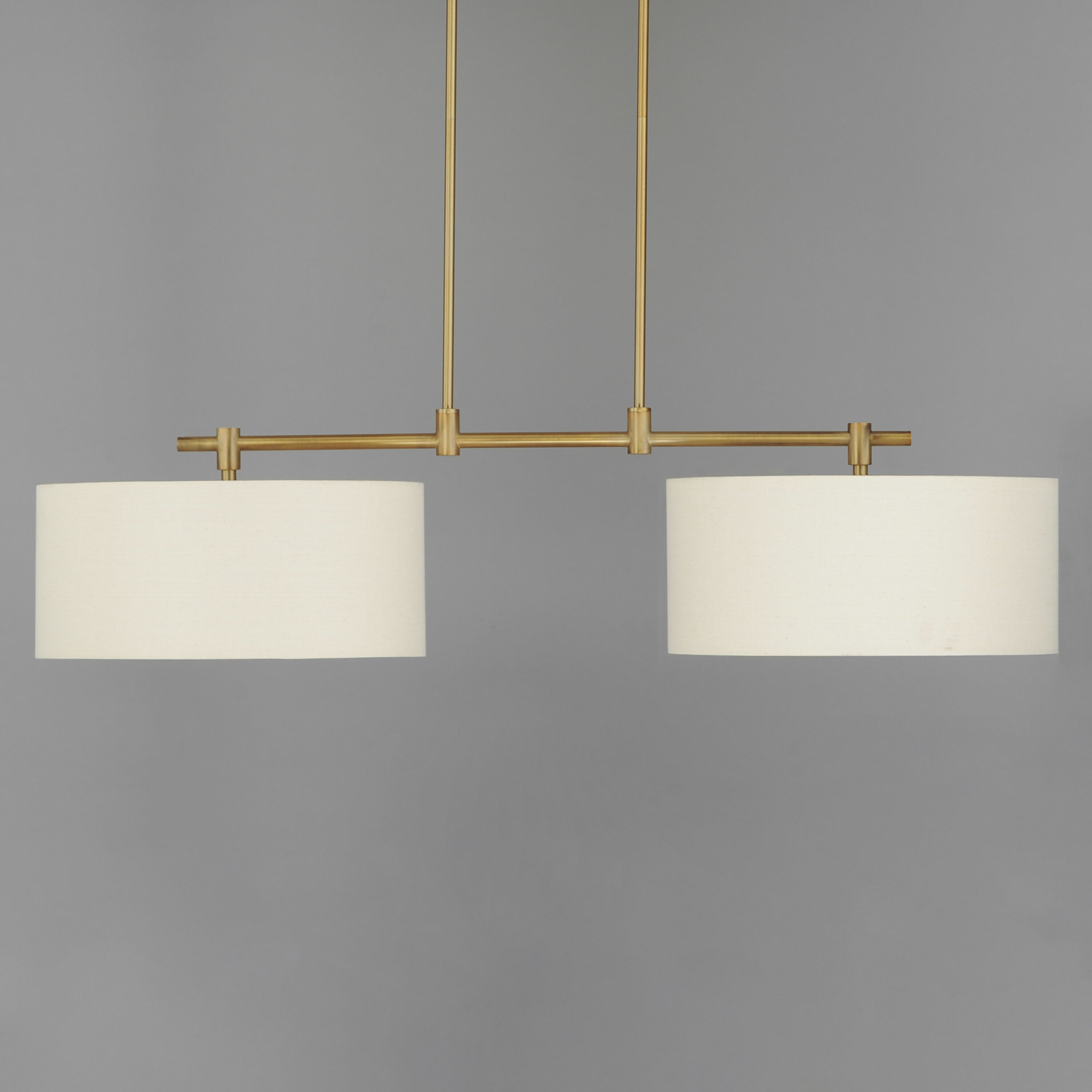 Bongo 2 Light 42 inch Natural Aged Brass Linear Pendant Ceiling Light
