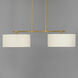 Bongo 2 Light 42 inch Natural Aged Brass Linear Pendant Ceiling Light