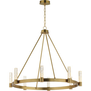 Duchess LED 36 inch Natural Aged Brass Chandelier Ceiling Light