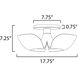 Poppy LED 17.75 inch Silver Gold and Satin Brass Flush Mount Ceiling Light