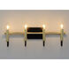 Sullivan 4 Light Black and Gold Wall Sconce Wall Light