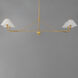 Kismet 4 Light 60.25 inch Gold Leaf Linear Pendant Ceiling Light