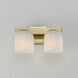 Scoop LED 13.5 inch Natural Aged Brass Bath Vanity Wall Light in Marble