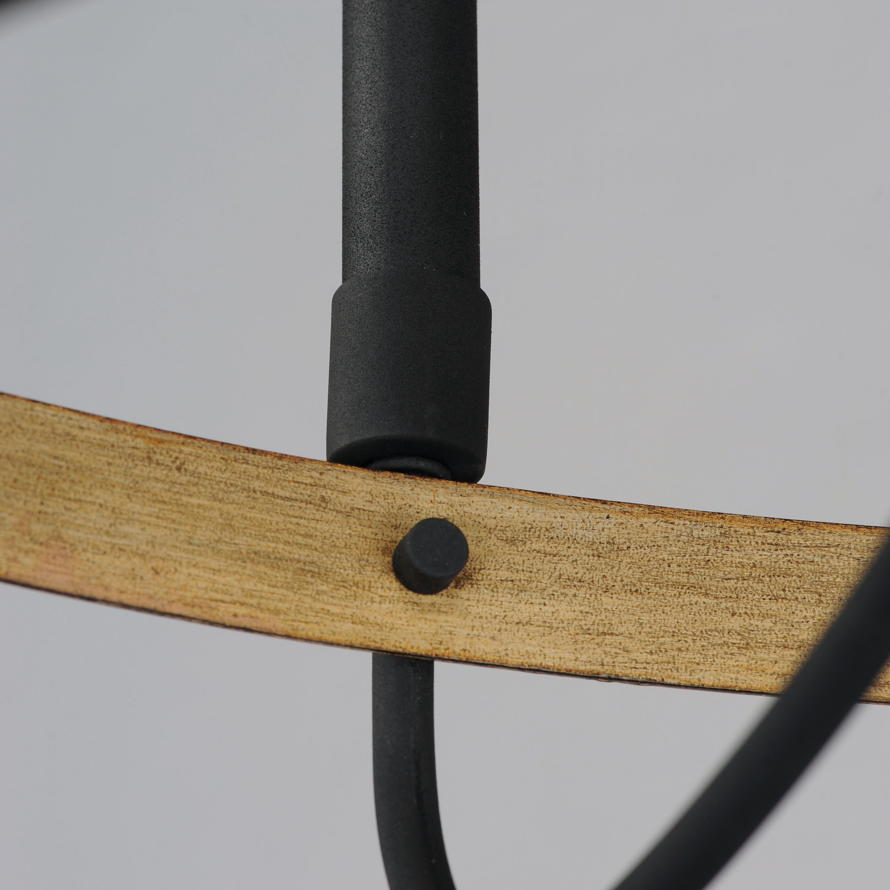 Franklin 6 Light 29 inch Driftwood/Black Chandelier Ceiling Light