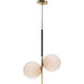 Vesper 2 Light 9.75 inch Satin Brass and Black Single Pendant Ceiling Light