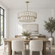 Miramar 6 Light 32.75 inch Capiz and Natural Aged Brass Chandelier Ceiling Light