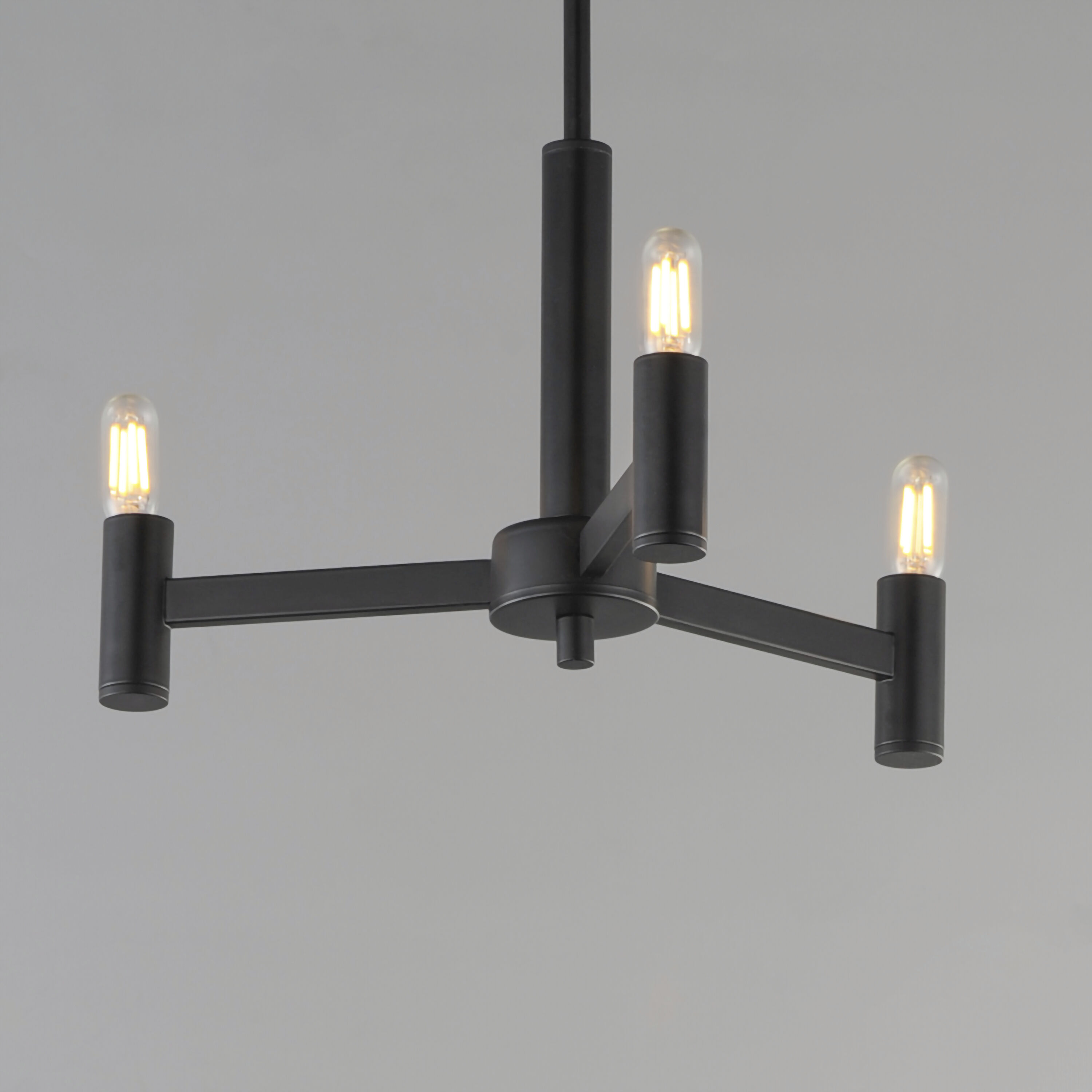 Emana 3 Light 16.25 inch Black Chandelier Ceiling Light