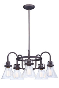 Seafarer 5 Light 24 inch Oil Rubbed Bronze Single-Tier Chandelier Ceiling Light in With Bulb