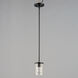 Corona 1 Light 5 inch Black Mini Pendant Ceiling Light in Clear