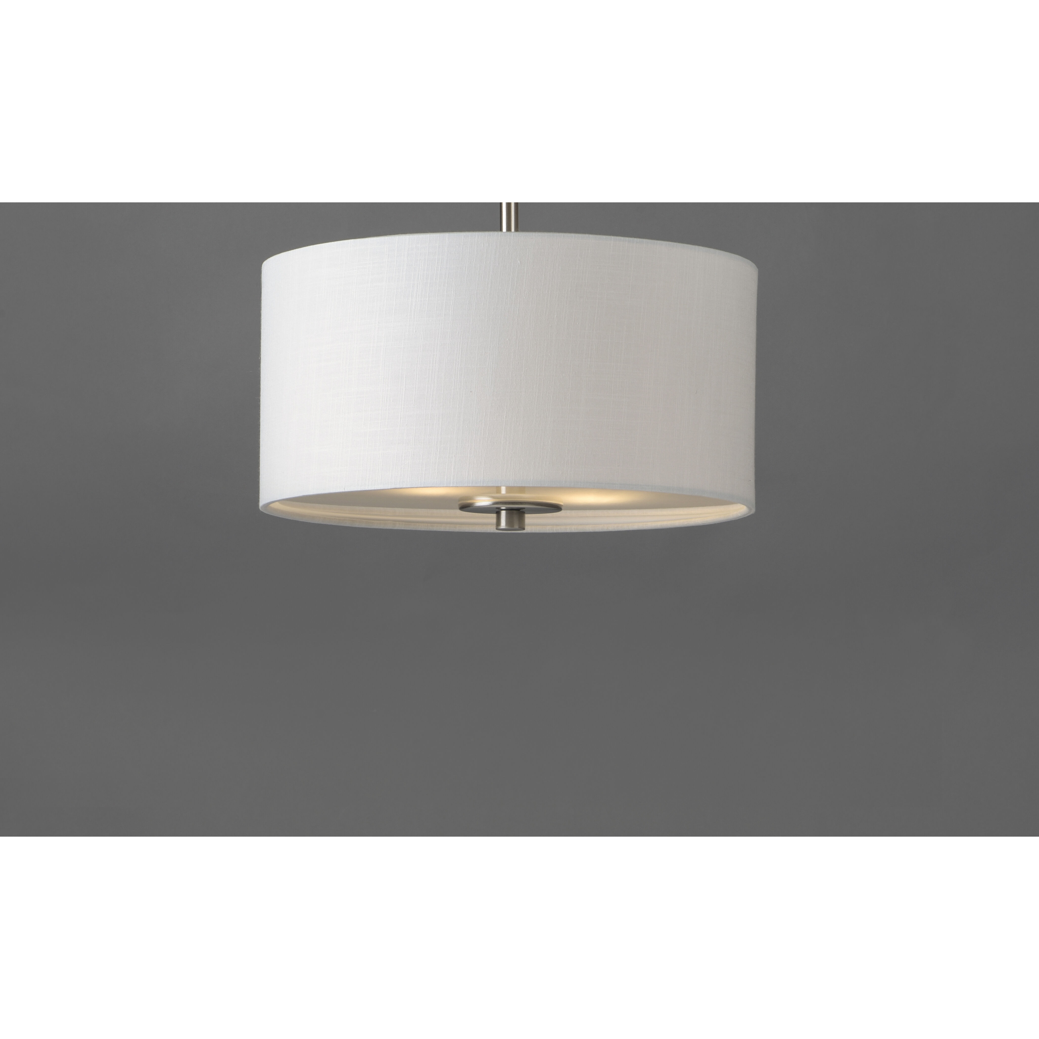Bongo 2 Light 13 inch Satin Nickel Semi-Flush Mount Ceiling Light