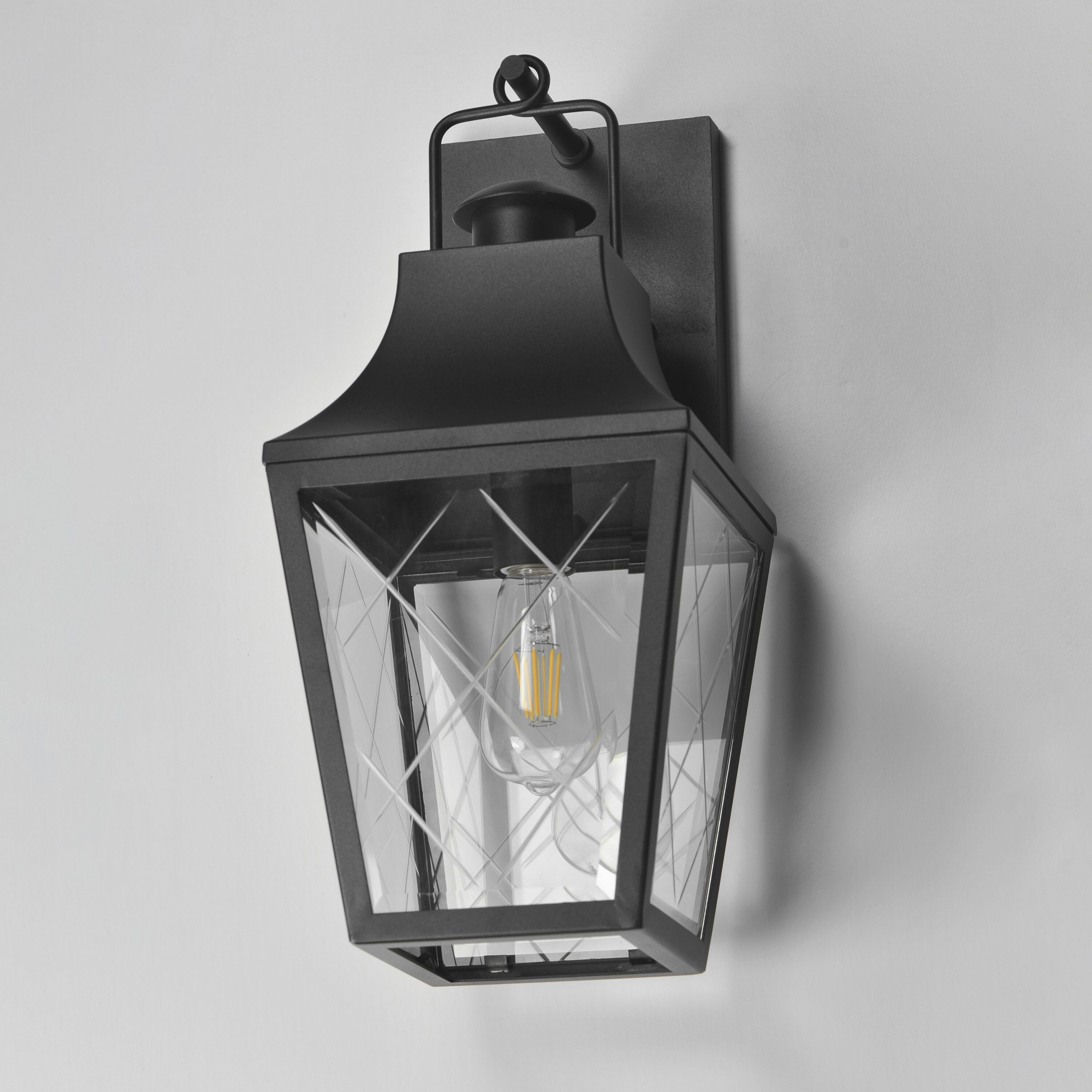 Storybook 1 Light 8 inch Black Outdoor Hanging Lantern