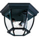 Crown Hill 3 Light 11 inch Black Outdoor Flush Mount