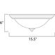 Essentials - 584x 3 Light 15.5 inch Black Flush Mount Ceiling Light in Frosted