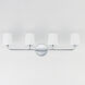 Durham 4 Light 32.5 inch Polished Chrome Bath Vanity Wall Light