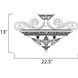 Symphony 3 Light 22.5 inch Oil Rubbed Bronze Semi-Flush Mount Ceiling Light