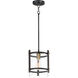 Capitol 1 Light 9.5 inch Black and Antique Brass Single Pendant Ceiling Light