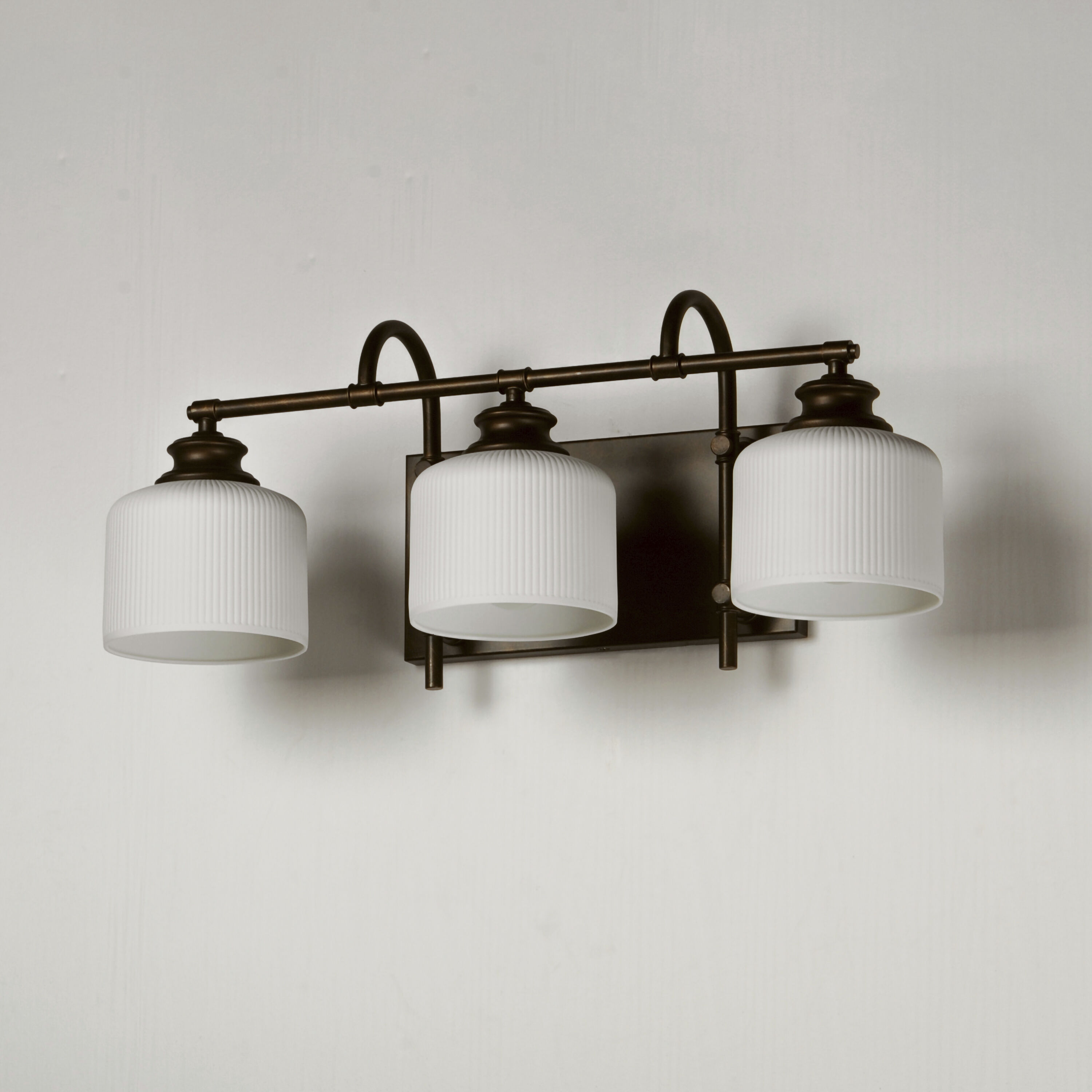 Bisque 3 Light 24 inch Oil Rubbed Bronze Bath Vanity Wall Light